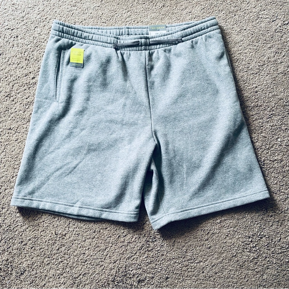 Tek Gear Men's Gray Ultra Soft Fleece Athletic Training Shorts Size XL NWT